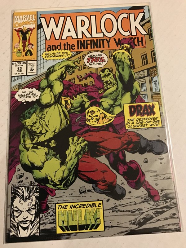 WARLOCK and the INFINITY WATCH #13 : Marvel 2/93 NM-; Drax Vs. HULK