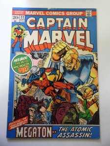 Captain Marvel #22 (1973) GD/VG Condition Cover detached at one staple