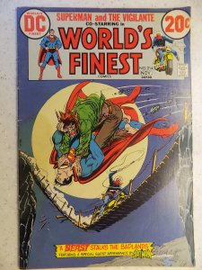 WORLD'S FINEST # 214 DC BATMAN SUPERMAN ACTION STAIN ON FRONT AND BACK COVER