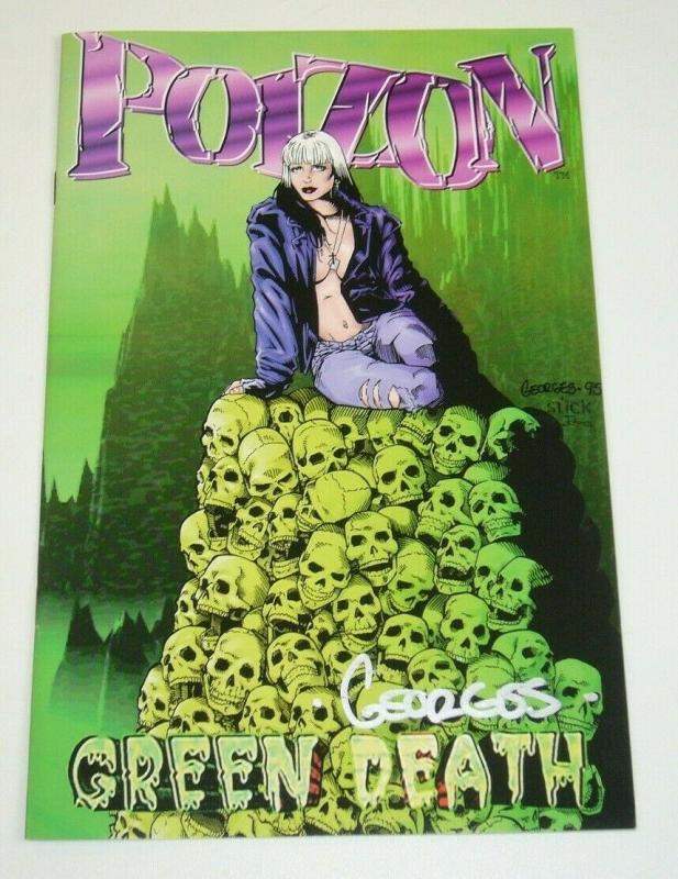 Poizon #1 VF/NM; green death variant  signed by Georges Jeanty - London Night 