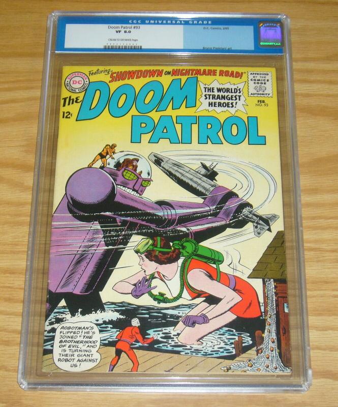 Doom Patrol #93 CGC 8.0 silver age dc comics - brotherhood of evil 1965