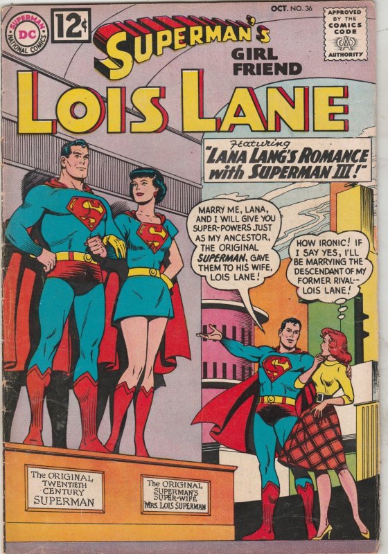 Superman's Girl Friend, Lois Lane #36 1962 Superman III romance VF- Oreg...