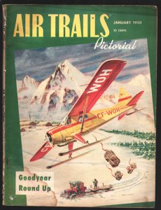 Air Trails Pictorial 1/1950-Frank Tinsley aircraft art cover-jet fighters-Mod...