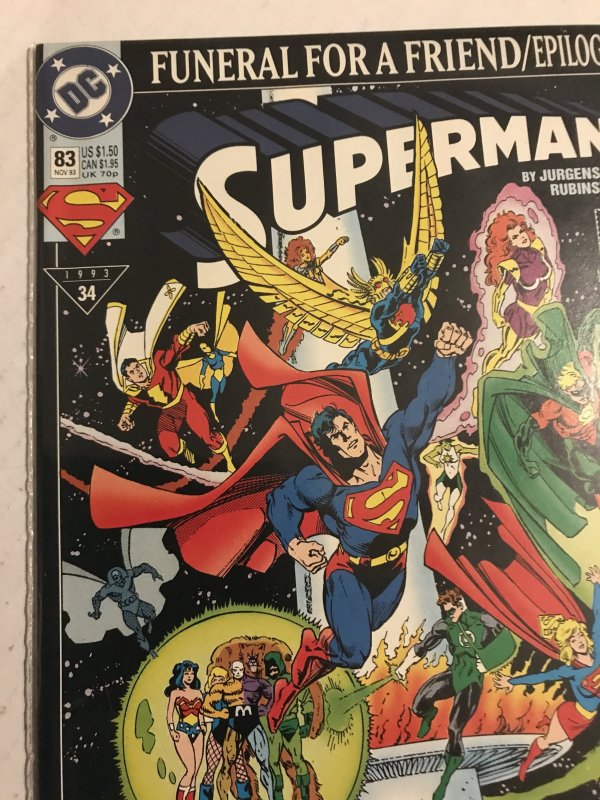 SUPERMAN #83 : DC 1993 NM; Funeral for a Friend Epilogue