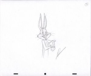 Bugs Bunny Animation Pencil Art - 73 - Pointing