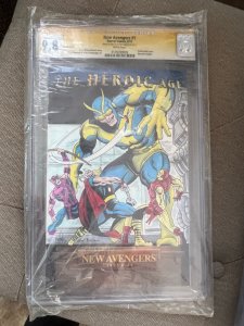 New Avengers #1 CGC 9.8 SS Sketch Ken Hauser