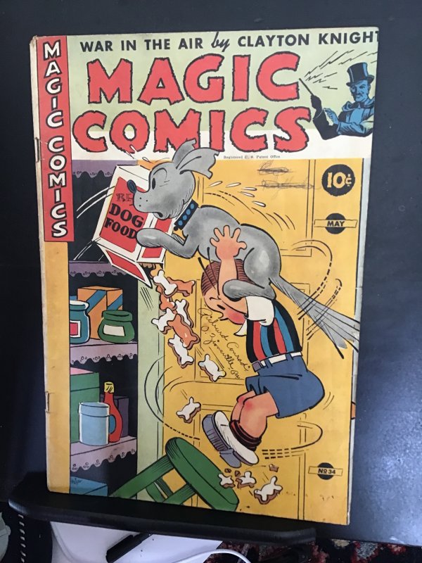 Magic Comics #34  (1942) mandrake, Dagwoods Affordable grade. VG+ Wow!