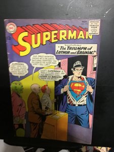 Superman #173 (1964) Mid grade brainiac, Lex Luthor cover key! FN- Wow