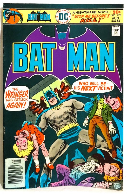 BATMAN #278 Ernie Chua the Wringer (DC 1976)