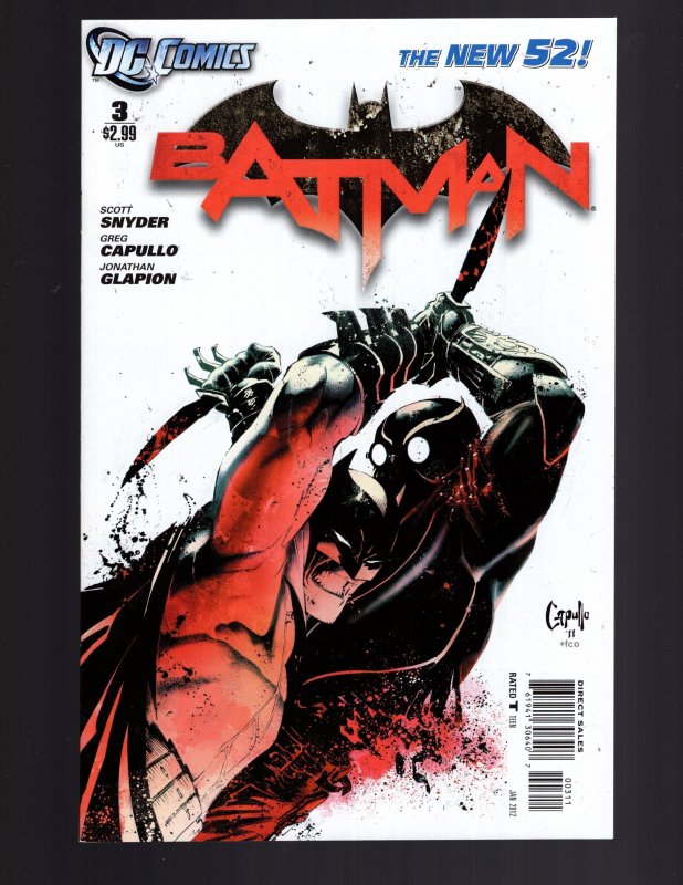 Batman #3 (2012)  1st cameo Appearance COURT of OWLS   / ID#01