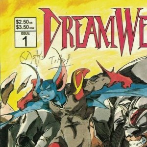 Dream Weavers #1 VF/NM variant signed by Matthew Lunsford - Golden Realm 1993