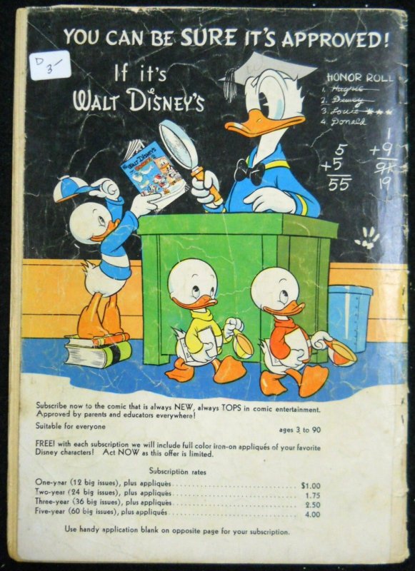 WALT DISNEY'S COMICS & STORIES #'s 83, 114, 117 CARL BARKS DONALD DUCK
