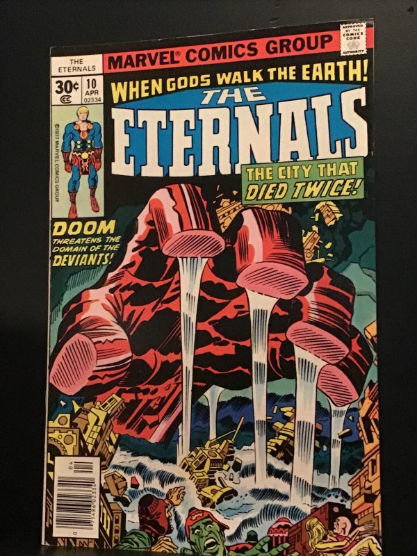 The Eternals #10 (1977) high-grade Jack Kirby key! Cvill CERT NM- Wow!