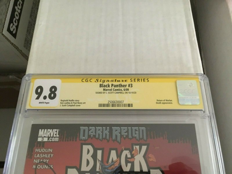 ((SALE!!)) CGC 9.8 NM+/MT SIGNED SHURI AS BLACK PANTHER #3 MCU J. Scott Campbell