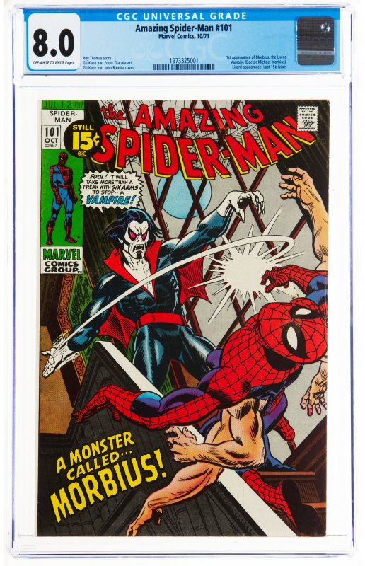 The Amazing Spider-Man #101 (Marvel, 1971) CGC Graded 8.0 The first appearanc...