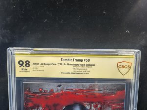 Zombie Tramp #50 - Signed Sorah Suhng/Bluerainbow Virgin Var - CBCS 9.8 - 2018