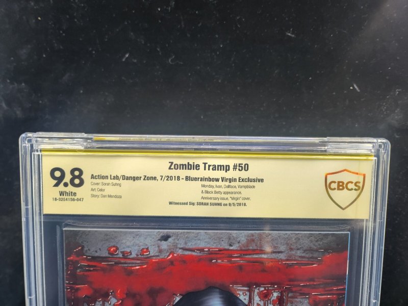 Zombie Tramp #50 - Signed Sorah Suhng/Bluerainbow Virgin Var - CBCS 9.8 - 2018