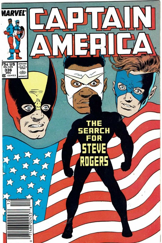 Captain America #336  Return of Steve Rogers Newsstand  VF-