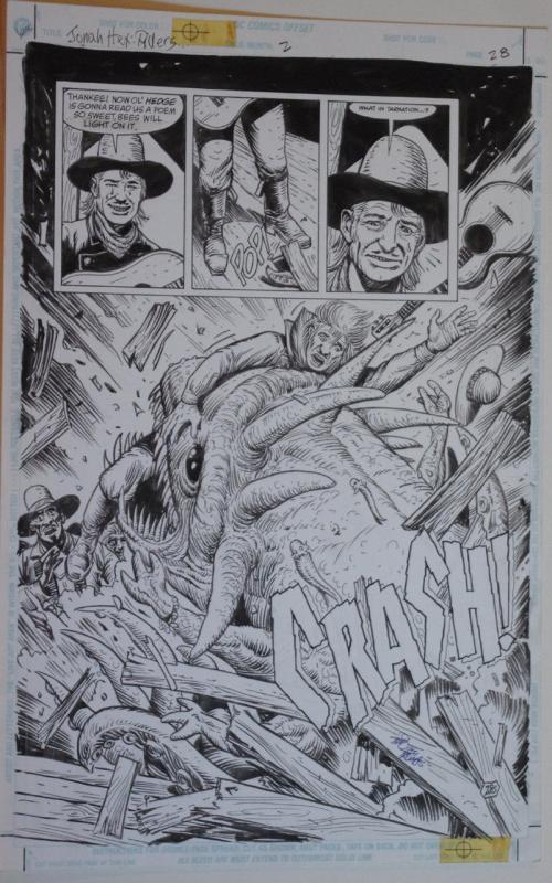 TIMOTHY TRUMAN / SAM GLANZMAN original art, Jonah Hex #2, pg 25,11x17,2/3 Splash