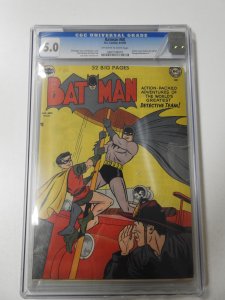 Batman #60 (1950) CGC 5.0! OWW Pages! bottom of slab broken