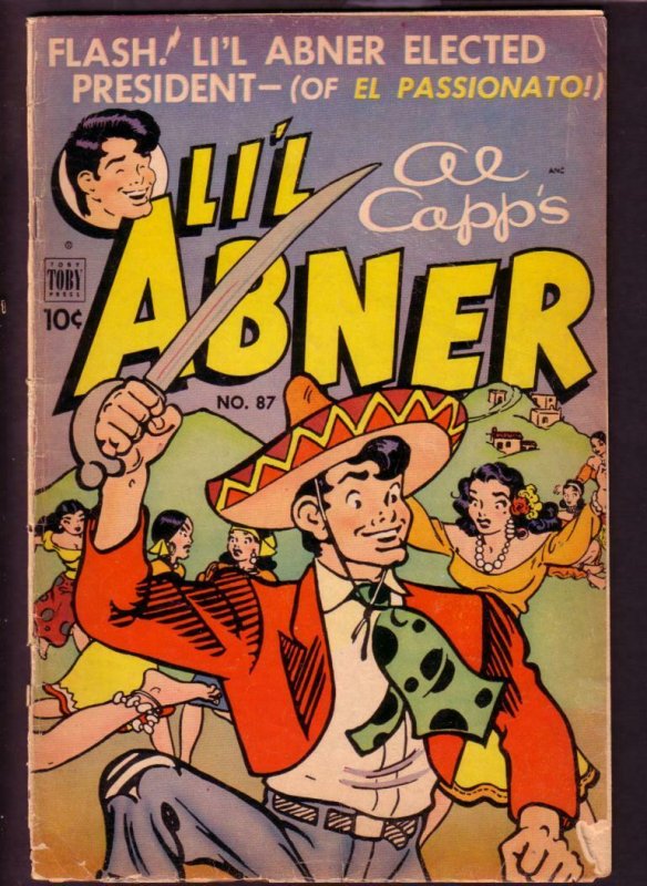 LI'L ABNER #87  AL CAPP  1952 TOBY PRESS MEXICO COVER G/VG