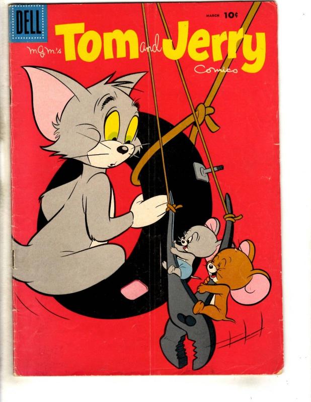 Tom & Jerry Comics # 164 FN- Dell Silver Age Comic Book Cat & Mouse JL18