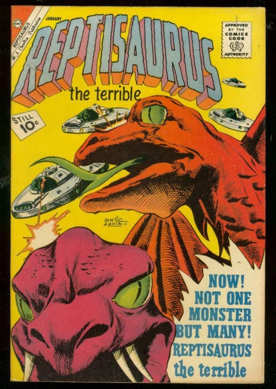 REPTISAURUS THE TERRIBLE VOL2#3 1962-CHARLTON-LOCH NESS VF