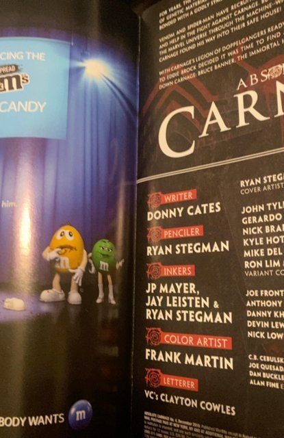 ABSOLUTE CARNAGE #4 1:100 RYAN STEGMAN VIRGIN VARIANT VF/NM MARVEL COMICS 2019