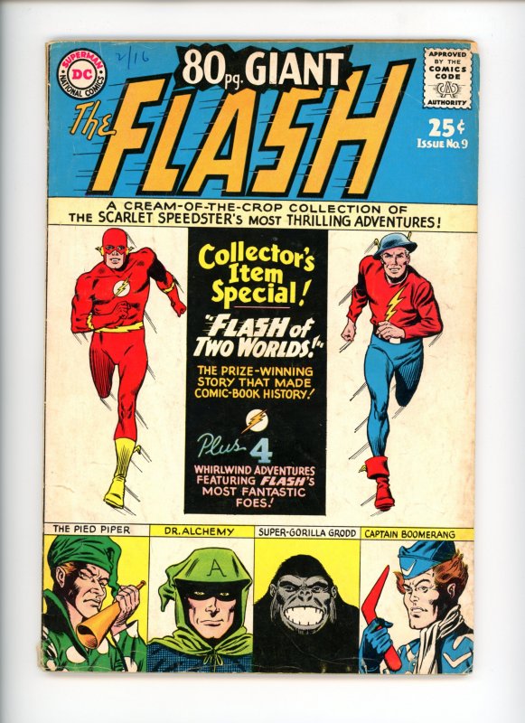 80 Page Giant #9  VG  1965  Flash of 2 Worlds!