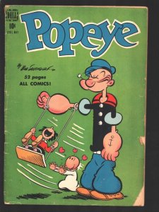 Popeye #12 1950-Dell-Bud Sagendorf art-Witch Whistle-G/VG