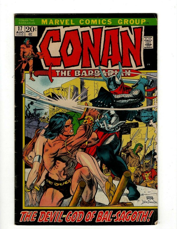 Conan The Barbarian # 17 FN Marvel Comic Book Barry Smith Kull King Sword NP16