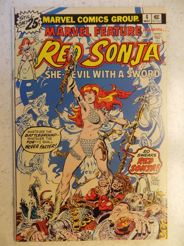 MARVEL FEATURE # 4 FANTASY RED SONJA SWORD SORCERY BARBARIAN