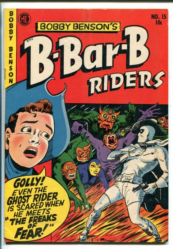 BOBBY BENSON'S B-BAR-B RIDERS #15 1952-ME-GHOST RIDER-HORROR-fn