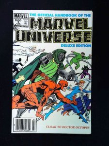 Official Handbook Of The Marvel Universe Deluxe Edition #3 1986 Vf/Nm Newsstand