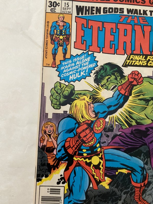 The Eternals #15 (1977) Kirby art Hulk crossover