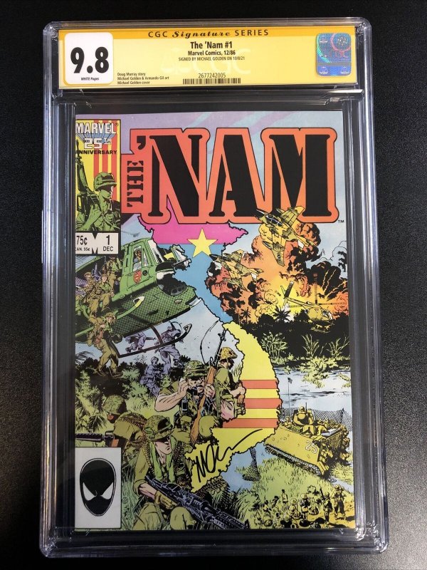 The ‘Nam (1986) # 1 (CGC 9.8 WP SS) Signed By Michael Golden