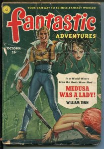 Fantastic Adventures Pulp October 1951- Decapitation cover- Virgil Finlay G