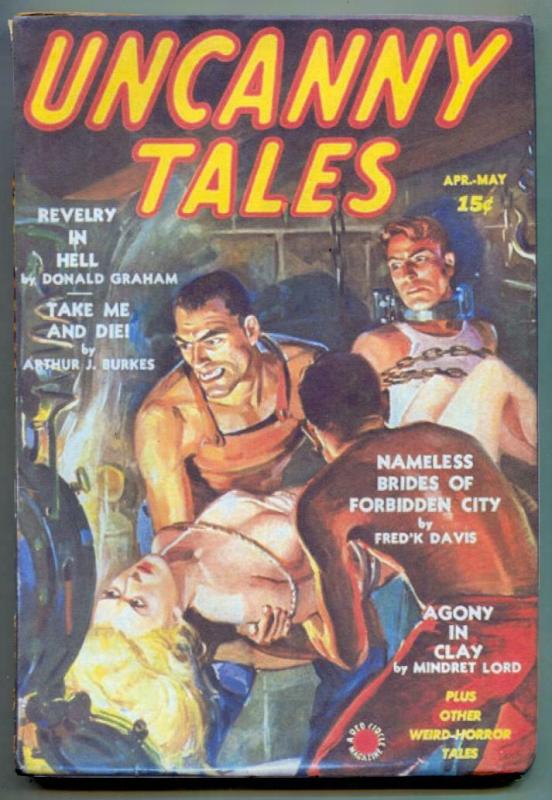 Uncanny Tales Pulp April 1939- Revelry In Hell- xerox cover