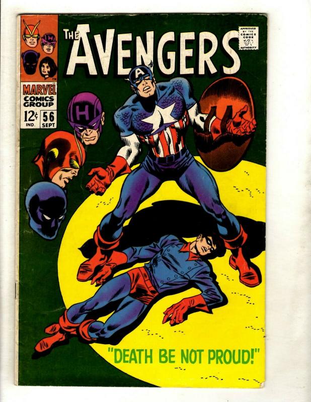 Avengers # 56 FN Marvel Comic Book Hulk Thor Iron Man Captain America GK2