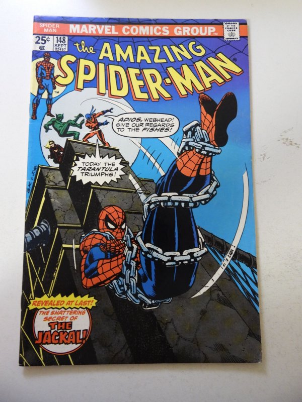 The Amazing Spider-Man #148 VG+ Cond indentations fc, tiny moisture stains bc