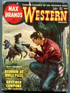 Max Brand's Western Pulp May 1950- Norman Saunders- Art Lawson VG+