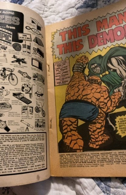 Marvel Super-Heroes #20 (1969)Presents Doctor Doom key Book