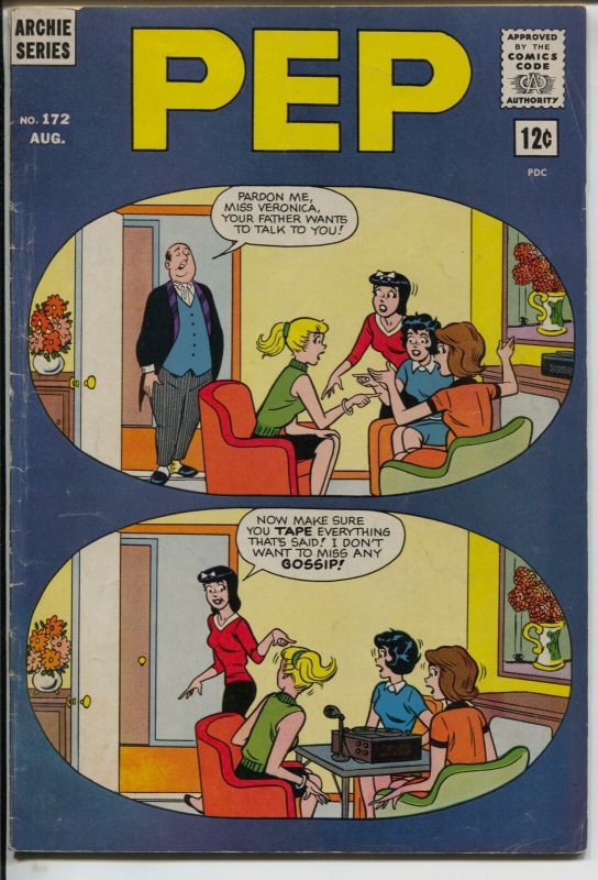 Pep # 172 1962-Archie-Betty & Veronica girl fight panels-VG