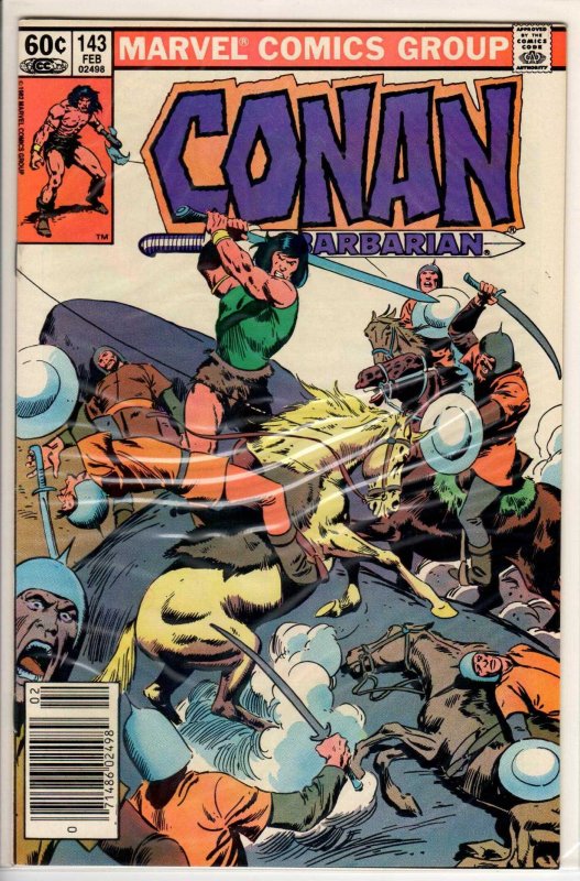 Conan the Barbarian #143 Newsstand Edition (1983) 8.5 VF+