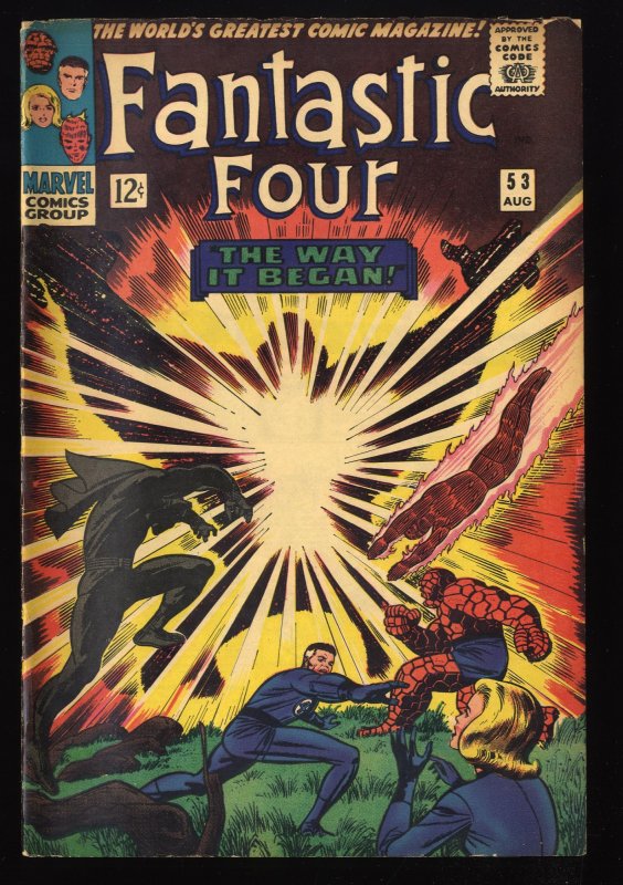 Fantastic Four #53 VG- 3.5 Marvel Comics 2nd Black Panther!
