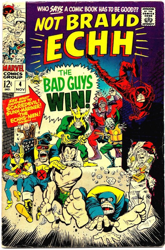 NOT BRAND ECHH #4 & #5 (1967) 6.0 FN  MARVEL COMICS Spoofs Superheroes