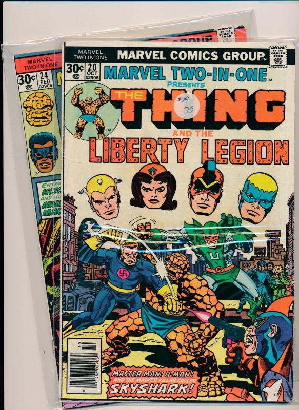 MARVEL LOT OF 2 - THE THING & LIBERTY LEGION & THE THING & BLACK GOLIATH (HX684)