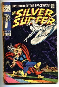 SILVER SURFER #4 comic book 1968-classic Thor rainbow cover MARVEL