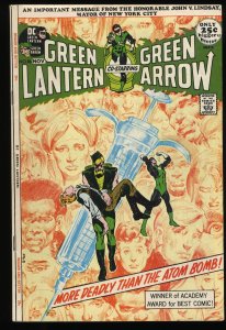 Green Lantern #86 FN- 5.5 Drug Issue! More Deadly Than an Atom Bomb!
