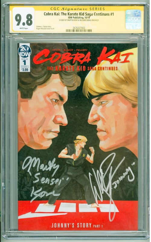 Cobra Kai: The Karate Kid Saga Continues #1 (2019) CGC Signature 9.8! Signed!!!